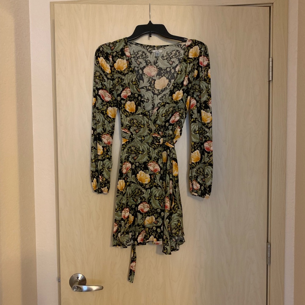 Floral wrap dress